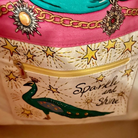 NWT-Brighton “SPARKLE and SHINE” Colorful Illustrated Tote Bag - Picture 9 of 9